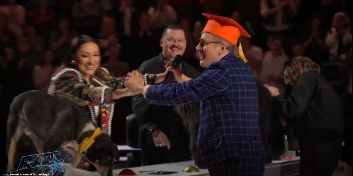 Un câine de dresor impresionează juriul la „Românii au talent” cu un Golden Buzz!