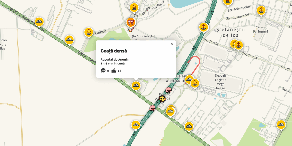 Dimineața acestei zile aduce în prim-plan o situație dificilă pentru șoferii din București și din zonele învecinate, cauzată de o ceață densă care reduce vizibilitatea la nivel critic