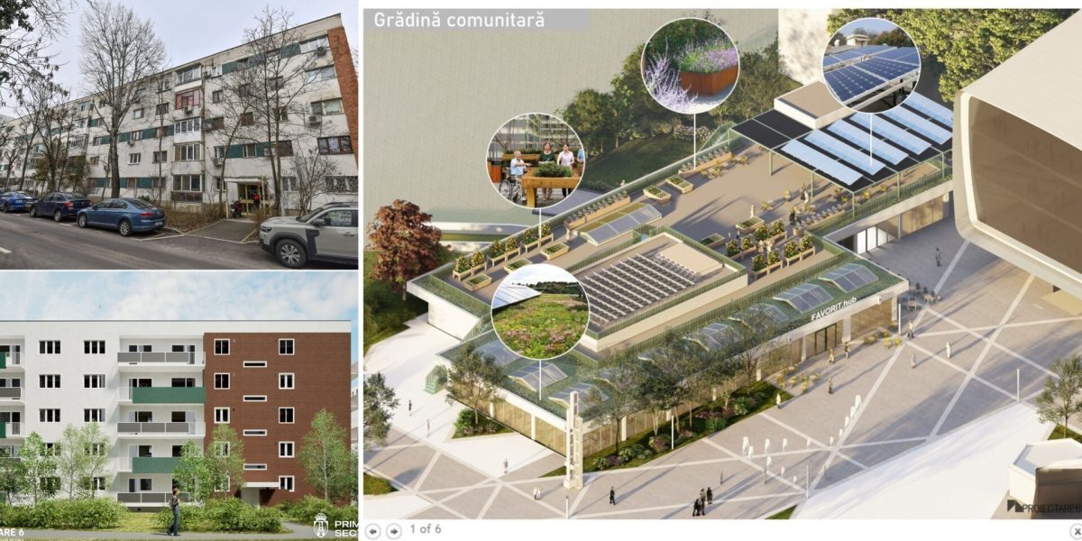 Bloc de patru etaje ecologic, cu acoperiș verde, și centru de inovare în Sector 6