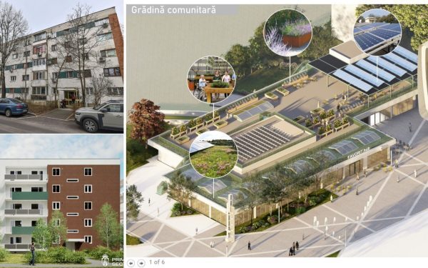 Bloc de patru etaje ecologic, cu acoperiș verde, și centru de inovare în Sector 6