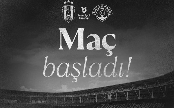Beşiktaş a început cu entuziasm meciul din această seară, susținut de o prestație solidă și sprijinit puternic de fanii aflați în tribune și pe rețelele sociale Beşiktaş Spor Kulübü a dat startul meciului de pe teren propriu, iar atmosfera în stadion este incandescentă