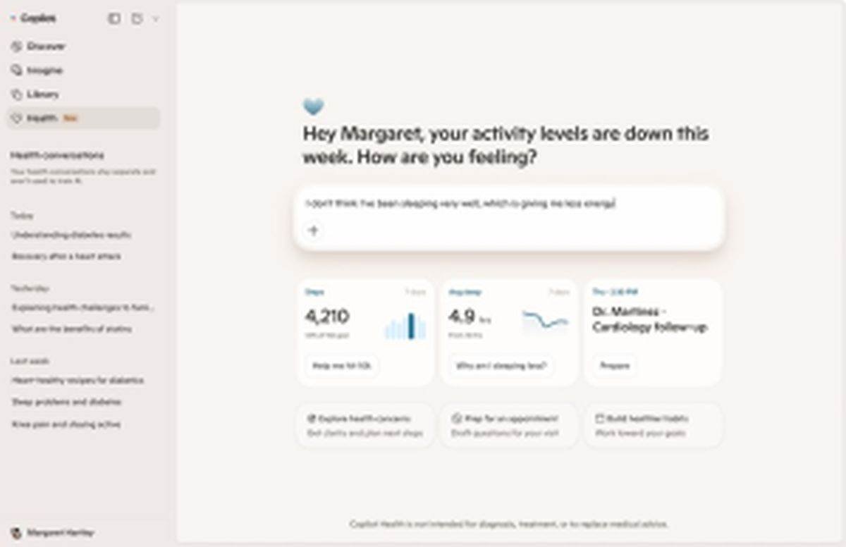 Microsoft intră oficial în sectorul sănătății cu soluții avansate bazate pe inteligență artificială, lansând Copilot Health, o versiune specializată a chatbot-ului său AI