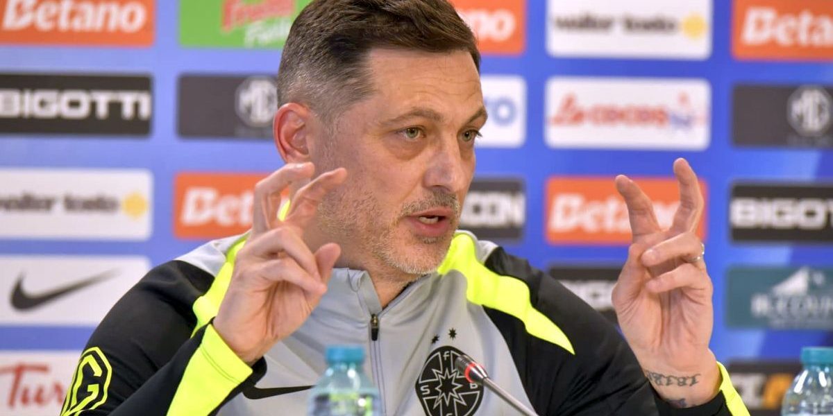 Mirel Rădoi a avut marți prima conferință oficială ca antrenor al FCSB, după ce a preluat conducerea echipei pentru a redresa situația compromisă de eșecul din play-off-ul anterior