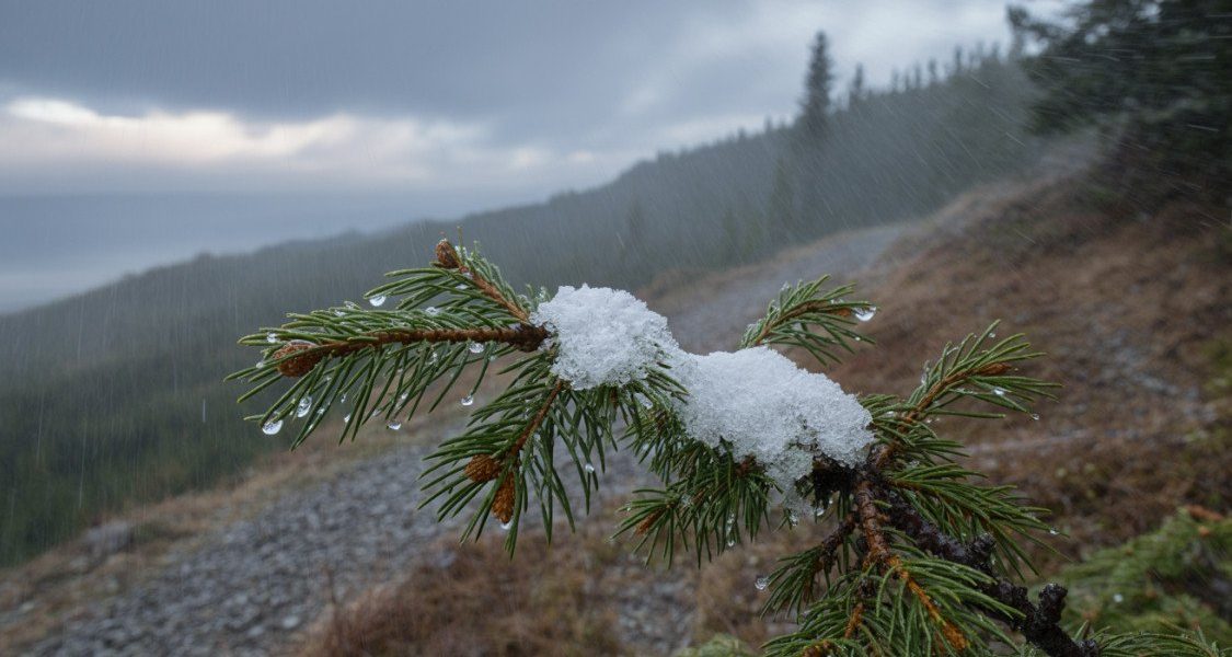 Vremea din nord-vestul țării a suferit o schimbare bruscă, cu temperaturi în coborâre semnificativă și precipitații consistente ce se intensifică în orele recente
