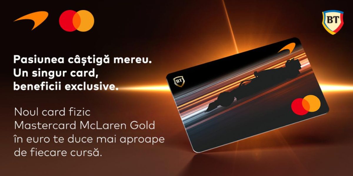 Banca Transilvania și Mastercard lansază un card de credit McLaren în colaborare cu Formula 1 Banca Transilvania și Mastercard au făcut un pas inovator în domeniul serviciilor financiare prin lansarea unui card de credit fizic în colaborare cu echipa de Formula 1 McLaren