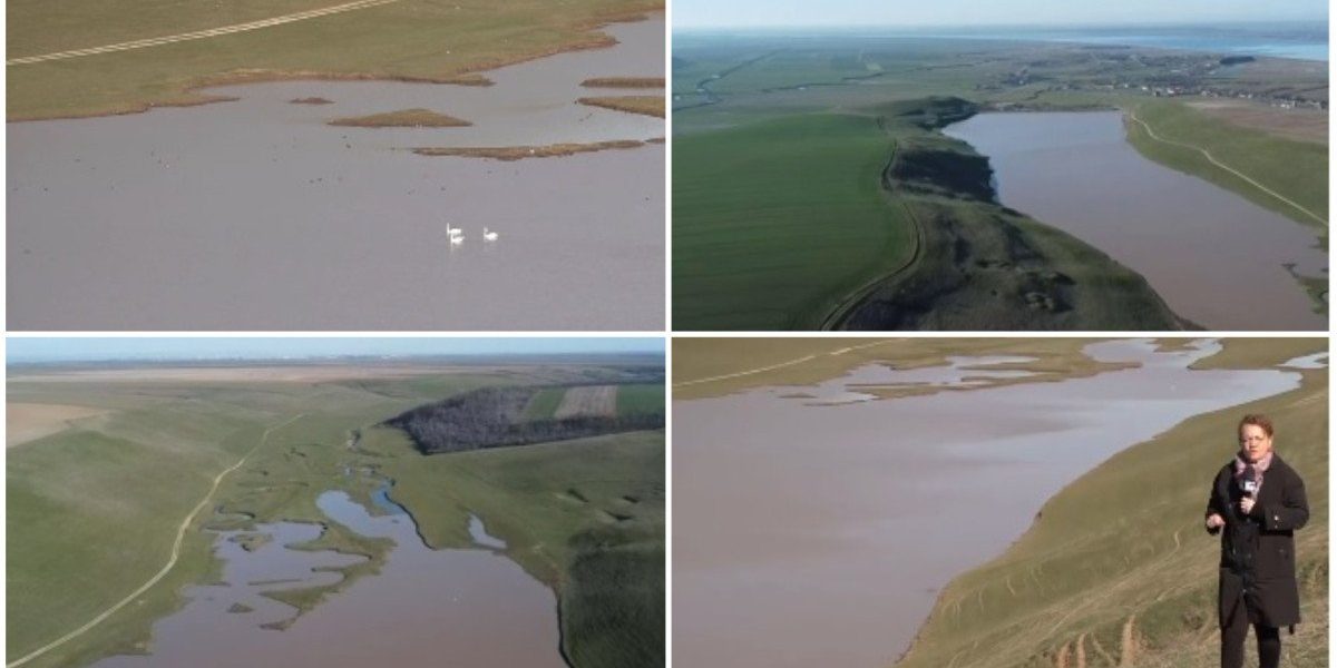 Un lac din județul Olt, care ani de zile s-a aflat în stadiul de secetă, a renaște în urma ploilor și ninsorilor din ultimele luni