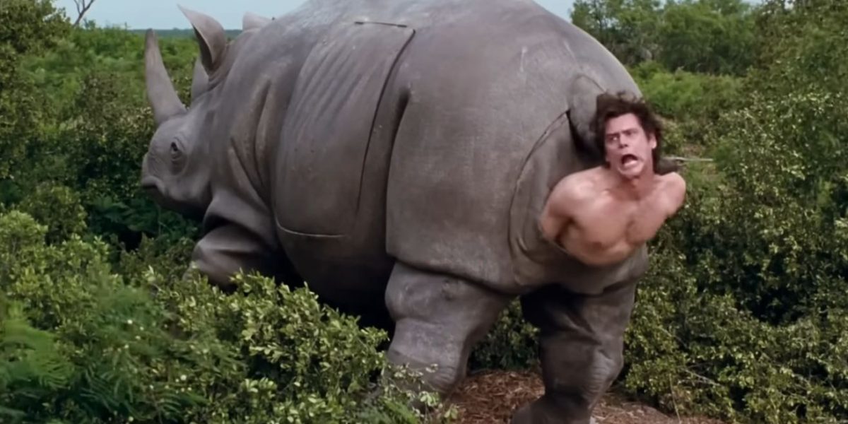 Un fragment din universul cinematografic din anii ’90 reiese dintr-o vânzare mai puțin obișnuită: un rinocer mecanic folosit în filmul „Ace Ventura: When Nature Calls” ajunge pe piața de colecții