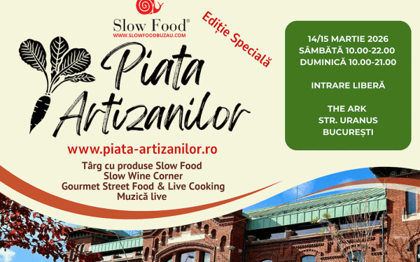 Bucharest devine pentru un weekend capitala gastronomiei susținute de Slow Food Buzău Pentru prima dată, inima Bucureștiului se va transforma, în acest weekend, într-un punct de întâlnire pentru iubitorii de mâncare artizanală și sustenabilitate alimentară
