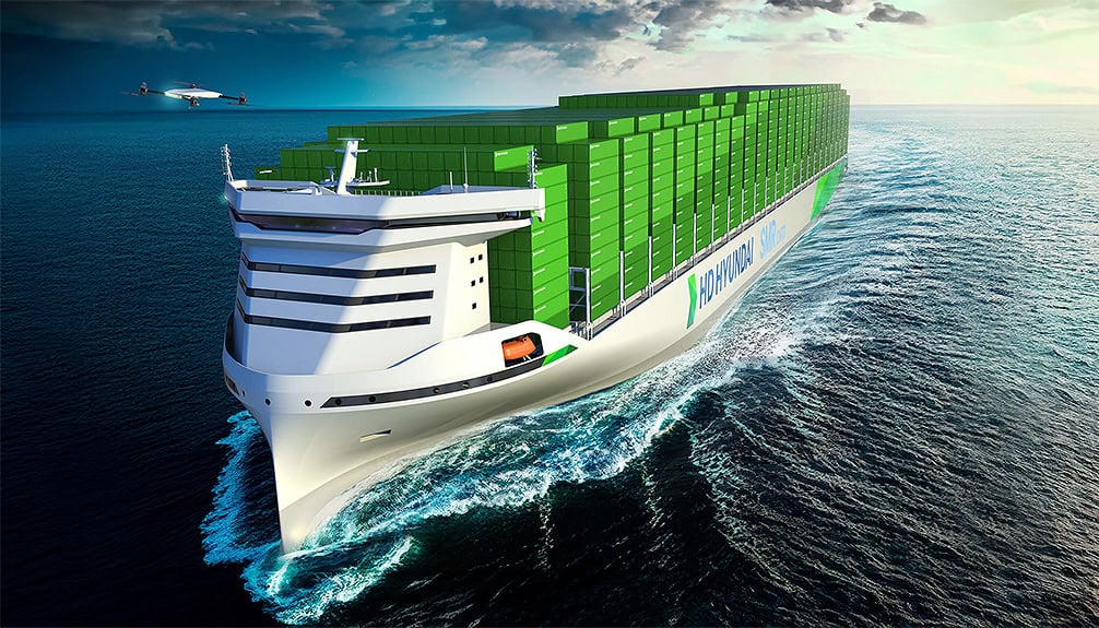 Hyundai face pași importanți spre revoluționarea transportului maritim cu lansarea primei nave comerciale de containere propulsată cu un reactor nuclear de dimensiuni reduse
