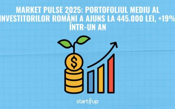 Portofoliul mediu al investitorilor români a crescut cu 19%, ajungând la 445.000 lei în 2025