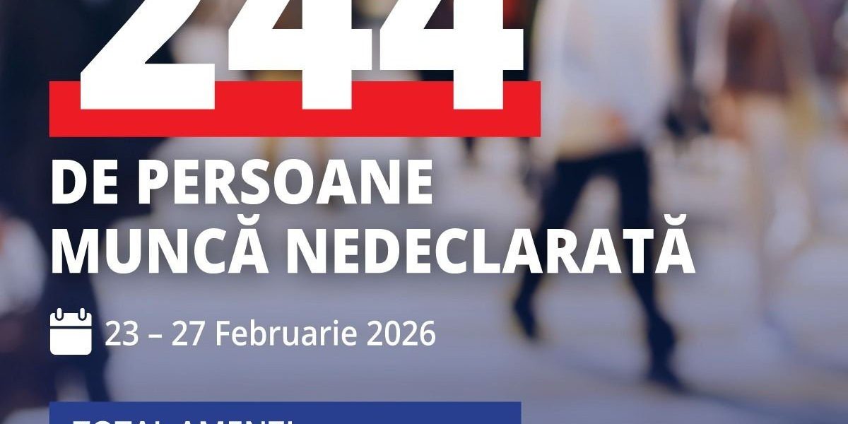 Inspectia Muncii a intensificat controalele în ultima săptămână, în cadrul unei campanii naționale menite să prevină munca la negru și să asigure respectarea legislației muncii