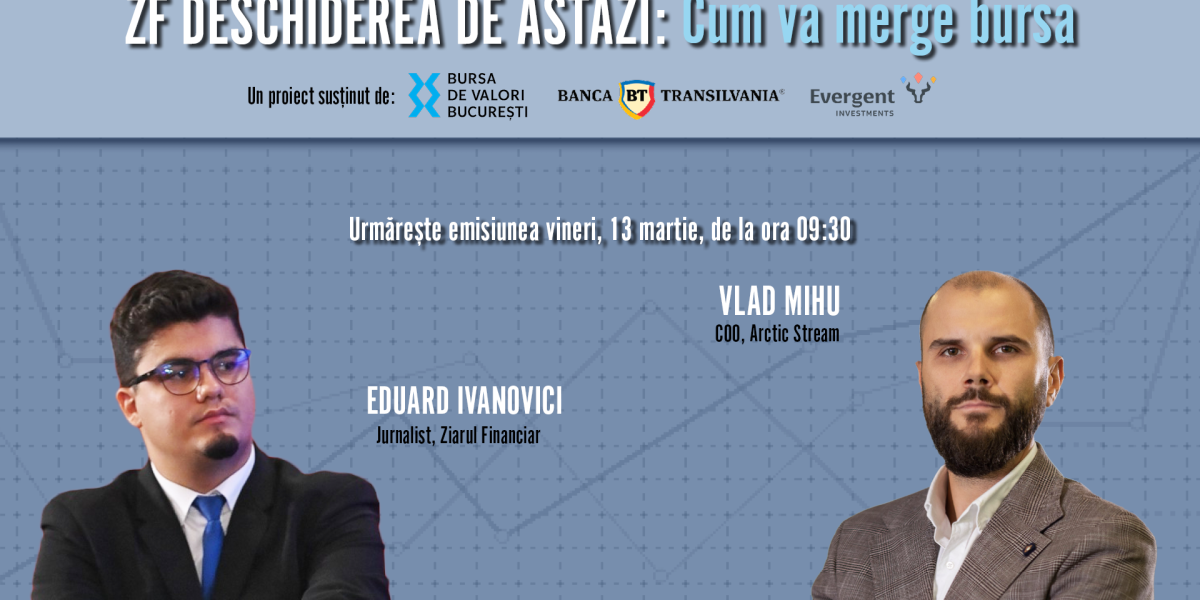 Bursa de la București începe ziua cu așteptări moderate; decizii importante în perspectiva lunilor următoare Bursa de la București se pregătește pentru debutul sesiunii din această zi cu un ton prudent, într-un context marcat de incertitudini globale și de evoluții interne care vor putea influența piețele financiare în următoarele săptămâni