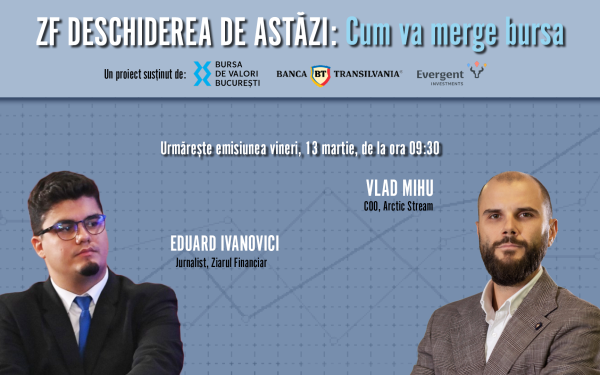 Bursa de la București începe ziua cu așteptări moderate; decizii importante în perspectiva lunilor următoare Bursa de la București se pregătește pentru debutul sesiunii din această zi cu un ton prudent, într-un context marcat de incertitudini globale și de evoluții interne care vor putea influența piețele financiare în următoarele săptămâni