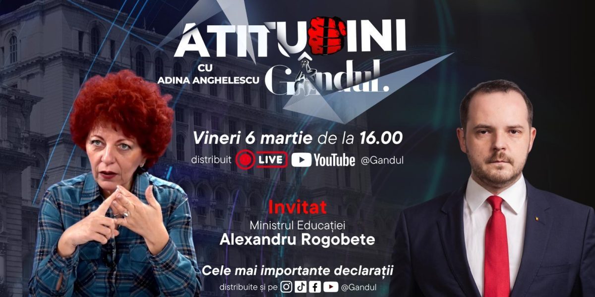 „Atitudine” — O nouă emisiune live despre problemele majore ale societății, cu Adina Anghelescu la cârmă Societatea românească se află în fața unor provocări din ce în ce mai complexe, iar modul în care răspundem acestor provocări va decide viitorul țării noastre