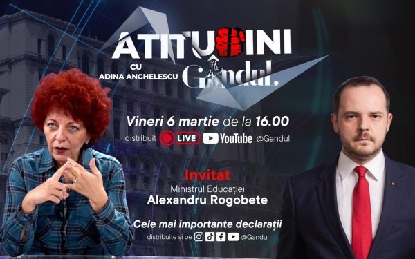 „Atitudine” — O nouă emisiune live despre problemele majore ale societății, cu Adina Anghelescu la cârmă Societatea românească se află în fața unor provocări din ce în ce mai complexe, iar modul în care răspundem acestor provocări va decide viitorul țării noastre