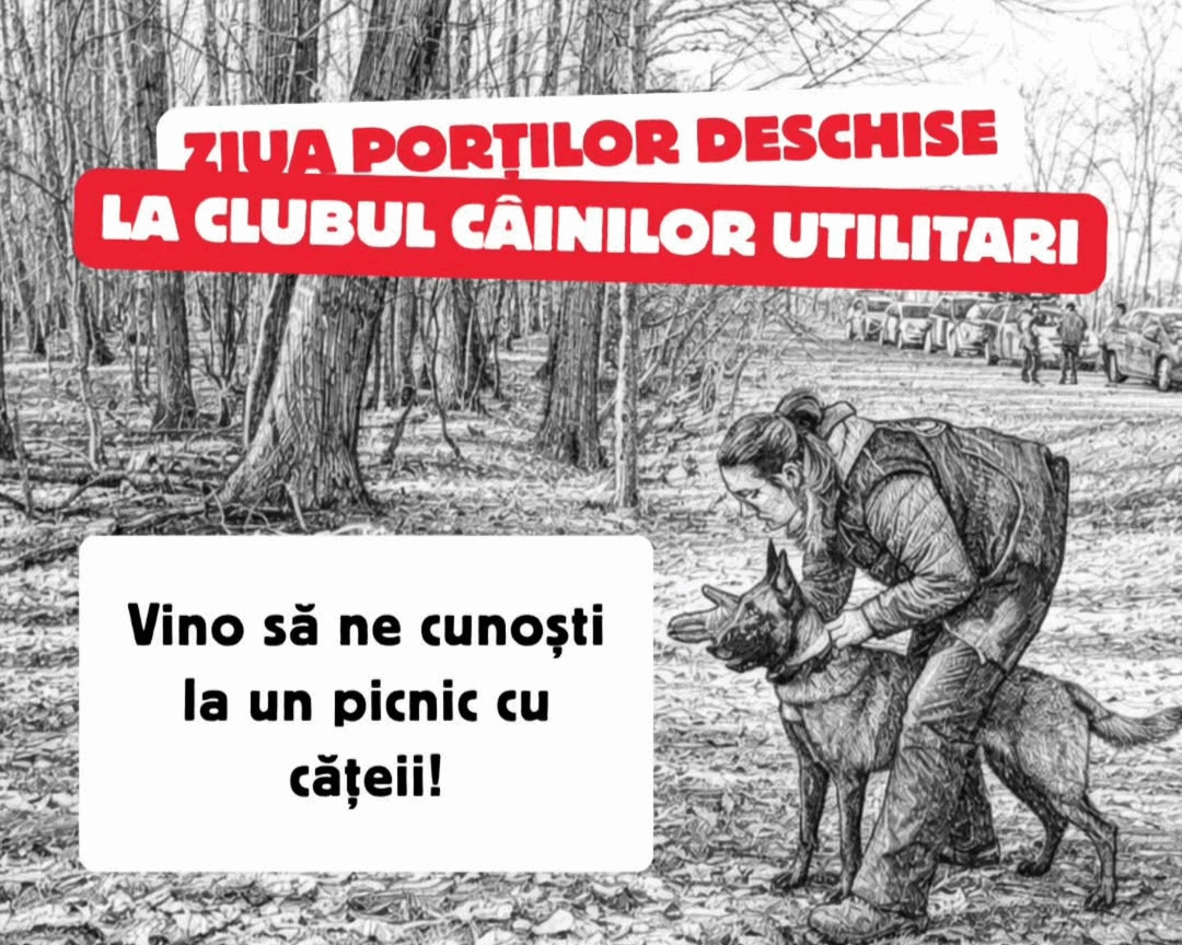 Ziua Porților Deschise la Clubul Câinilor Utilitari: o oportunitate de a descoperi sprijinul câinilor de salvare și pasiunea iubitorilor de animale Sâmbătă, 21 martie, iubitorii de animale și curioșii interesați de activitățile de căutare și salvare cu câini sunt invitați la o zi specială dedicată comunității