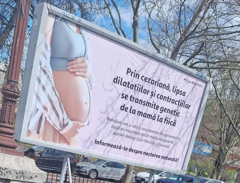 Colegiul Medicilor, atac dur la afișele din București despre cezariană