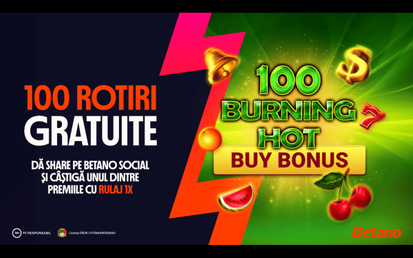 Betano Social răsplătește: 100 de premii cu 100 de Rotiri Gratuite
