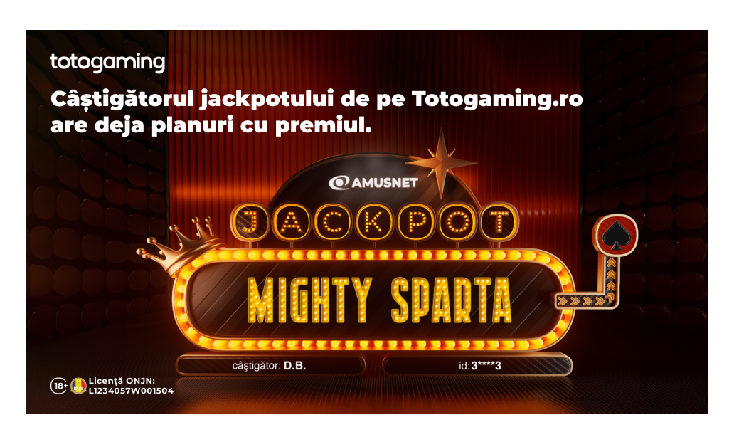 Un jucător de pe platforma Totogaming.ro a câștigat jackpotul de inimă neagră de la Amusnet, în valoare de peste 200.000 de euro