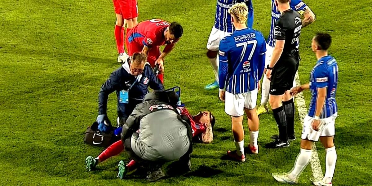 Miculescu, OUT! Accidentare gravă pentru preferatul lui Becali după doar 18 minute