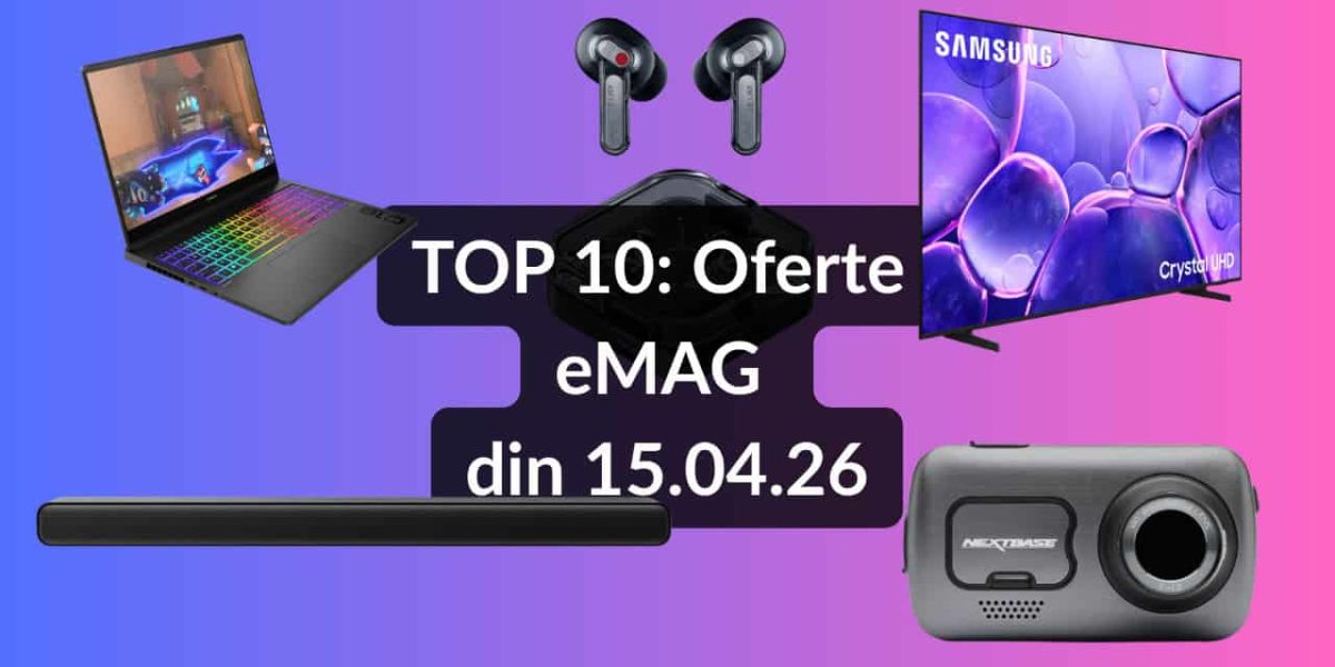 EȘTI GATA? Top 10 eMAG: Soundbar TCL cu Dolby Atmos, TV Samsung de 214 cm!