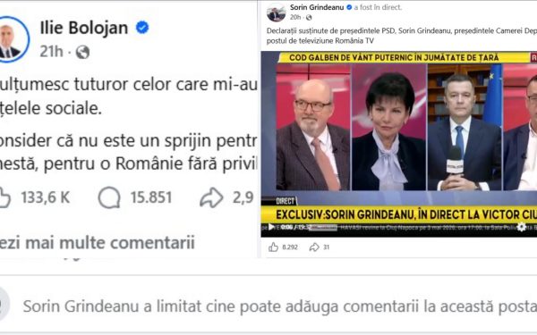 Bolojan vs. Grindeanu pe Facebook: Reacții libere vs. cenzură. PSD, umilit