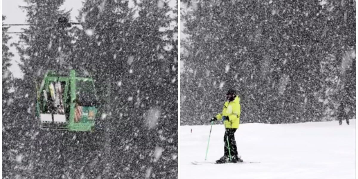 A nins ca-n decembrie în munți: turiștii se întreabă dacă e Paște sau Crăciun acum