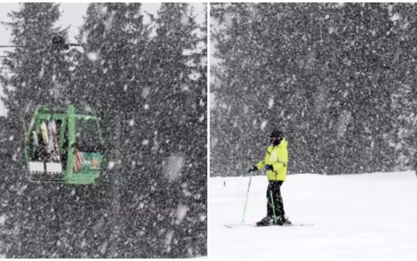 A nins ca-n decembrie în munți: turiștii se întreabă dacă e Paște sau Crăciun acum