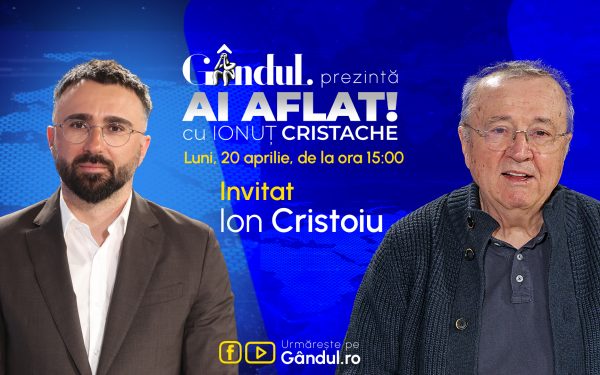 Cristoiu, față în față cu Ionuț Cristache la Gândul, luni, de la ora 15:00