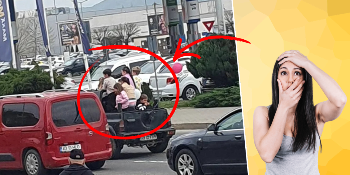 Șofer din Alba, cu 7 copii în benă: imagini ȘOCANTE pe șosea!