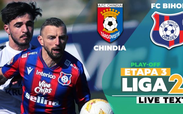 Chindia – FC Bihor, meci disputat! Ioan Filip, gol pe final