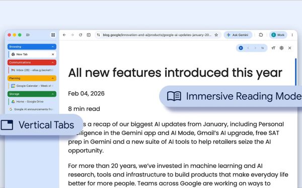 Google lansează noi funcții pentru Chrome: tab-uri verticale și modul de citire îmbunătățit Google a anunțat lansarea a două funcții noi pentru browserul Chrome, menite să optimizeze experiența de navigare și să sporească productivitatea utilizatorilor