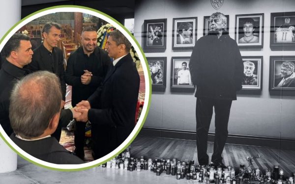 Simbolurile Galatei la înmormântarea lui Mircea Lucescu! Reacția când l-au văzut pe Hagi