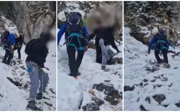 Salvați la limită pe munte: Doi turiști au stat o oră și jumătate culcați