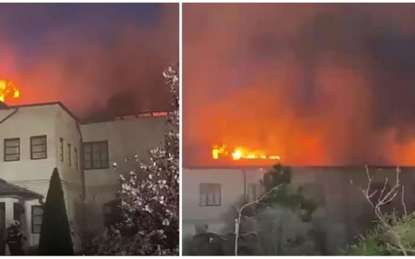 Incendiu la Mănăstirea Bistrița din Vâlcea: Pericol de explozie, butelii GPL înăuntru