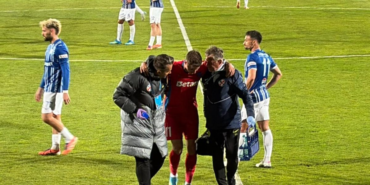 Accidentare GROAZNICĂ la FCSB: Riscă barajul! Arbitrul a întrerupt meciul