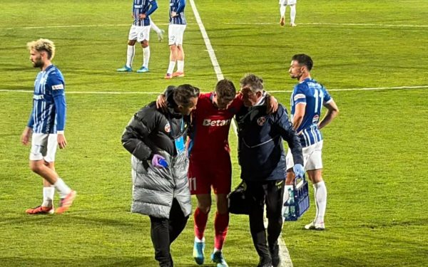 Accidentare GROAZNICĂ la FCSB: Riscă barajul! Arbitrul a întrerupt meciul