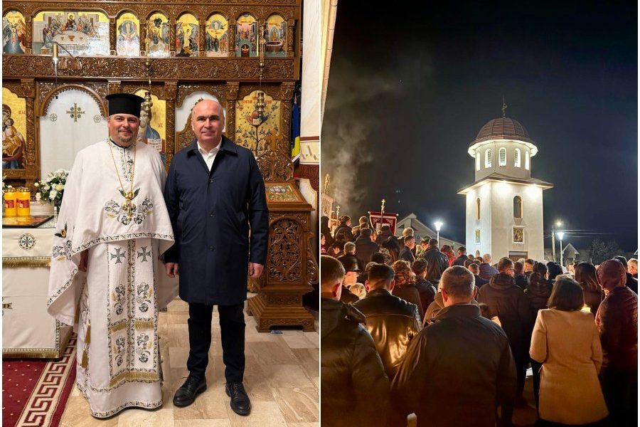 Bolojan, la Înviere în Bihor: Premierul a participat la slujba din Sânmartin