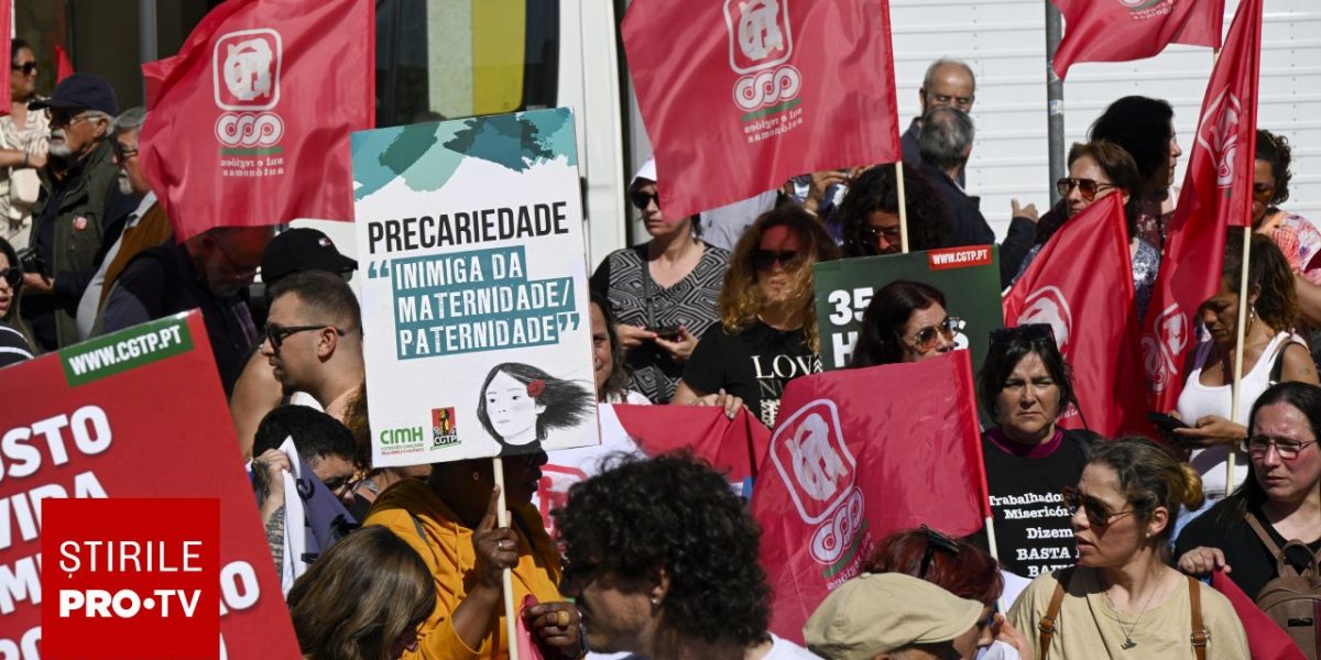 Mii de Portughezi protestează la Lisabona față de reformele muncii