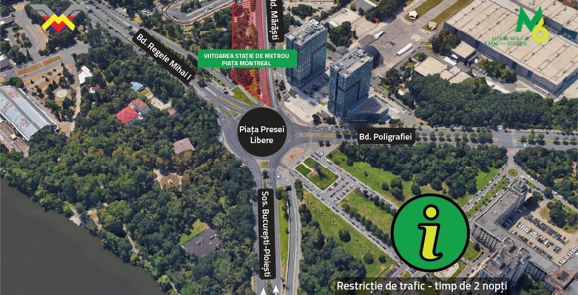 Restricții în Pasajul Piața Presei Libere: Atenție, șoferi din București!