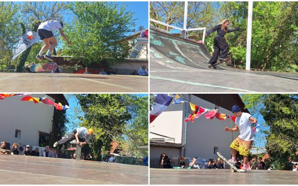 Skateboard freestyle, spectacol pe Mureș la Arad: peste 30 de sportivi în competiție