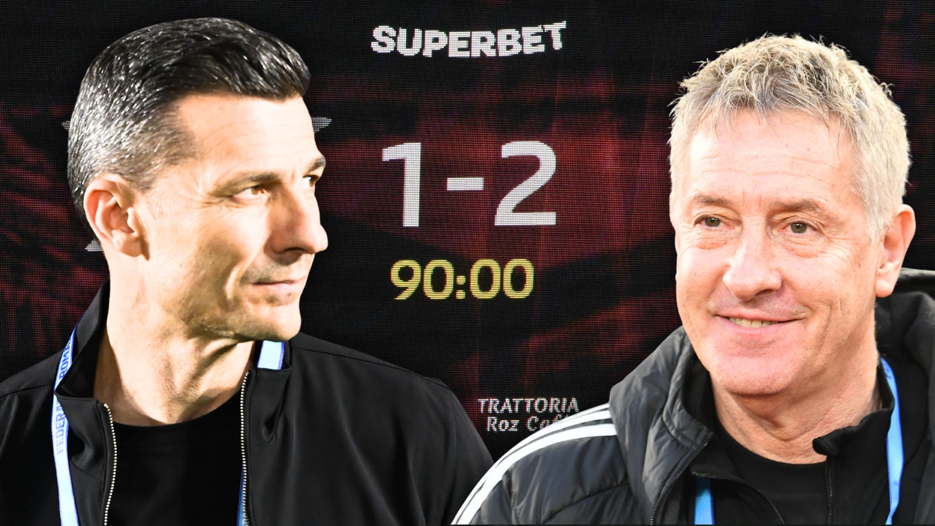 Costel Gâlcă, umilit la pauză de Bergodi după Rapid – U Cluj 1-2