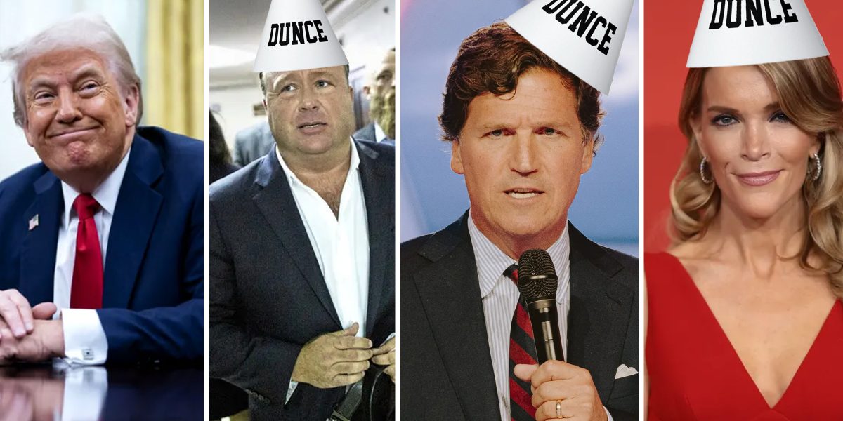 Trump, atac fără precedent: Alex Jones „prăjit”, Tucker cu IQ scăzut, Candace, „proastă”