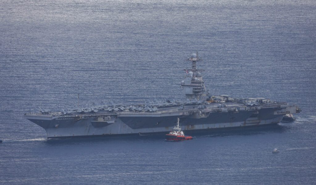 USS Gerald Ford, gigantul naval american, revine în Orientul Mijlociu