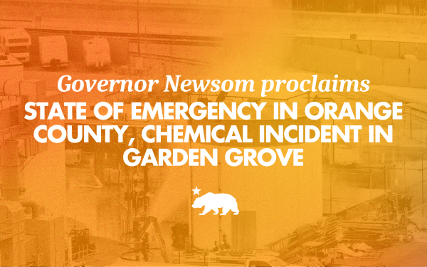 Newsom declară stare de urgență în Orange County după incidentul chimic din Garden Grove