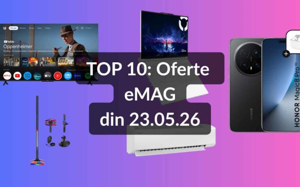 eMAG: Top 10 oferte, de la Samsung cu aer condiționat la telefon premium 2026 cu reducere
