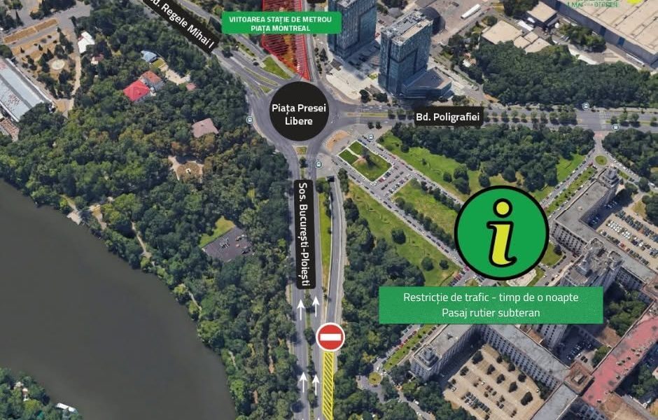 Piața Presei Libere: Pasaj închis noaptea