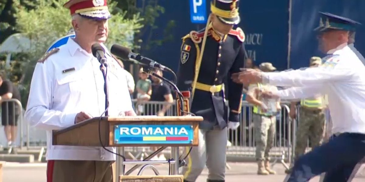 Militar leșină lângă șeful Armatei, care îl ignoră la Ziua Aviației