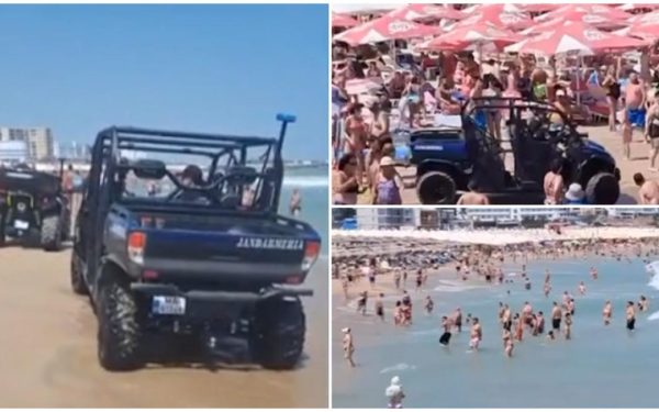 Litoralul, sub steag roșu. Jandarmi la Eforie Nord, turiștii nu pleacă din apă