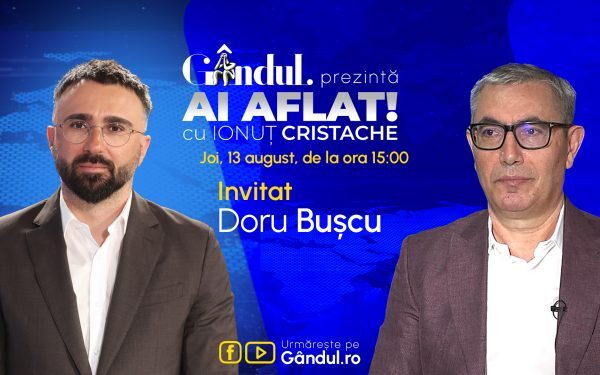 Cristache debutează live la Gândul cu Doru Bușcu